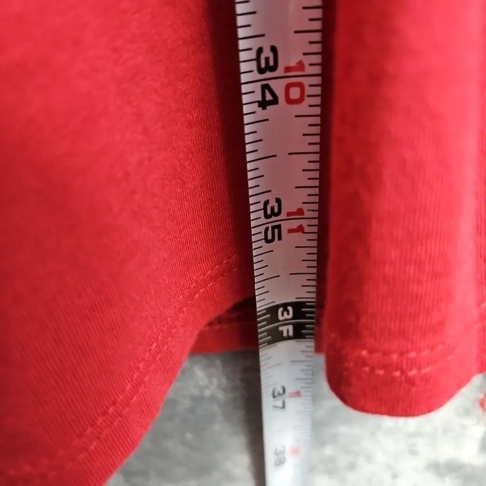 J. Jill Red Polo Shirt Dress w/ Pockets Pima Cotton Size MP (Medium Petite) - Picture 3 of 12